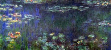 Claude Monet œuvres - Réflexion verte à gauche Claude Monet
